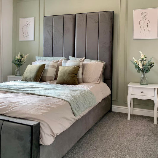 Arizona Piping High Headboard Bed Frame
