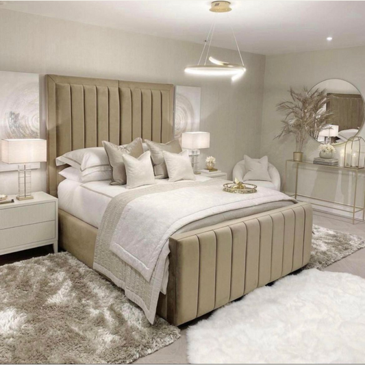 Louise High Headboard Bed Frame