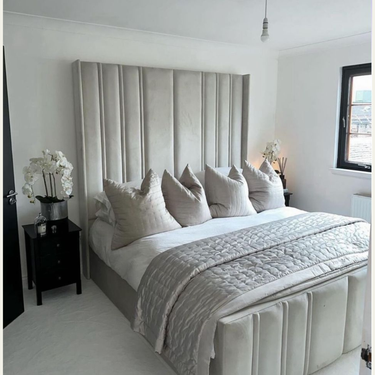 Saline XL High Headboard Bed Frame